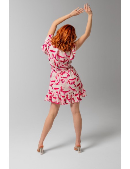 Vestido Lencero Estampado Flamencos