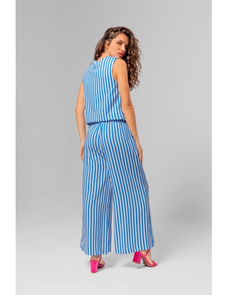 Chaleco Rayas Azules Y Blancas