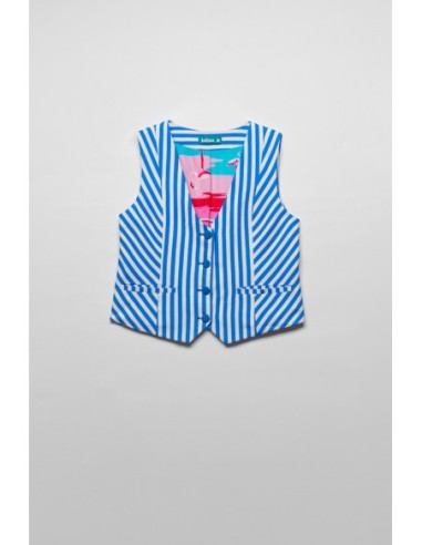 Chaleco Rayas Azules Y Blancas