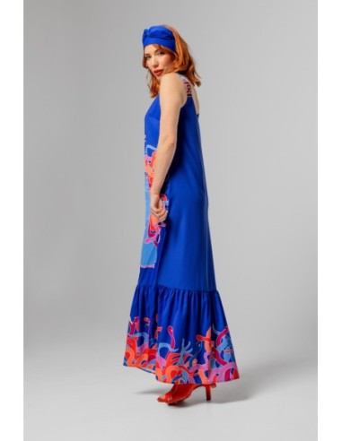 Traje Largo Azul Diosa