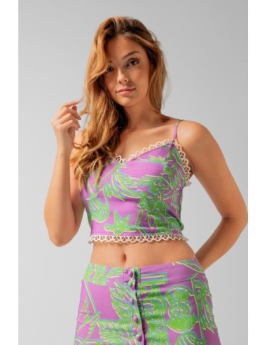 Top Estampado Lila