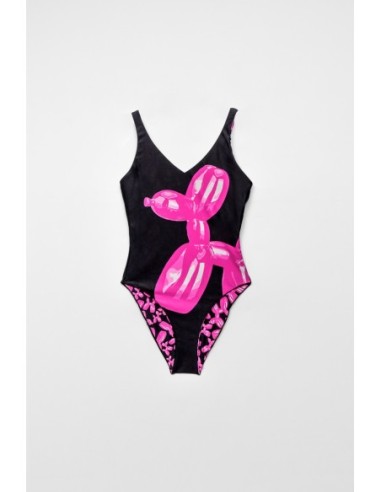 Bañador Perro Rosa Mujer