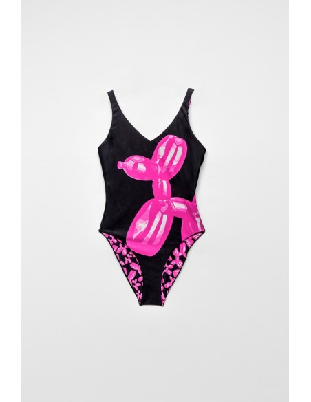 Bañador Perro Rosa Mujer