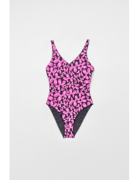 Bañador Perro Rosa Mujer