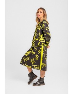 Falda Larga Negra Y Verde 2