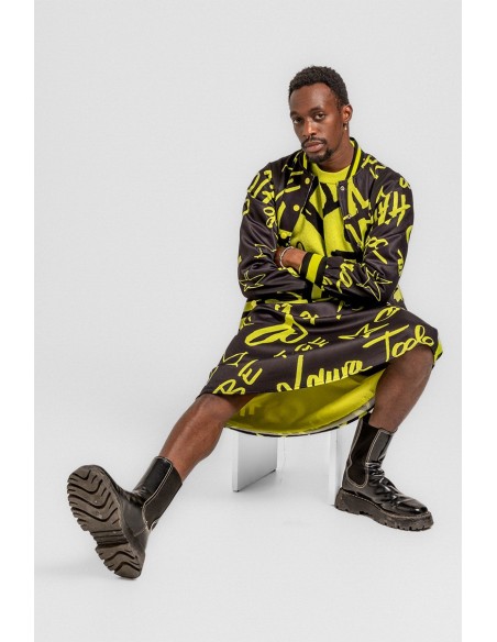 Falda Larga Negra Y Verde