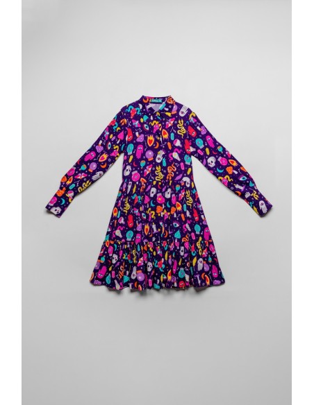 Vestido Estampado Lila