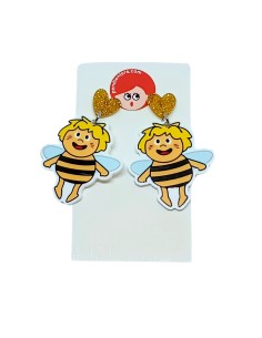 Pendientes Aveja Corazon Amarillo