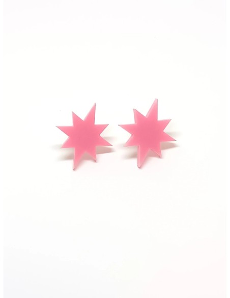 Pendientes Estrella Rosa