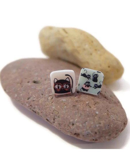 Mini Pendientes Gato