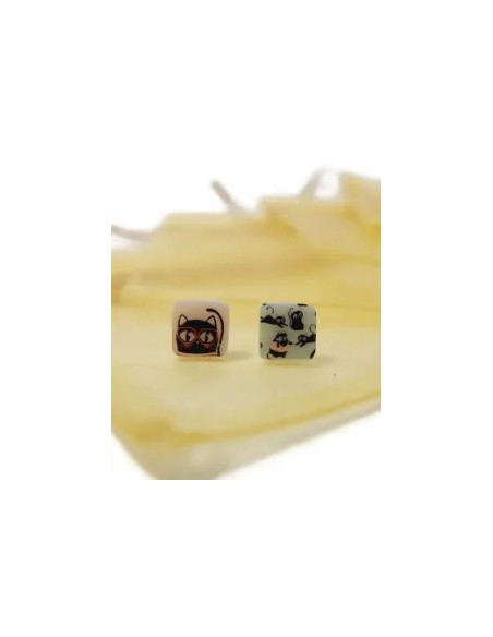 Mini Pendientes Gato