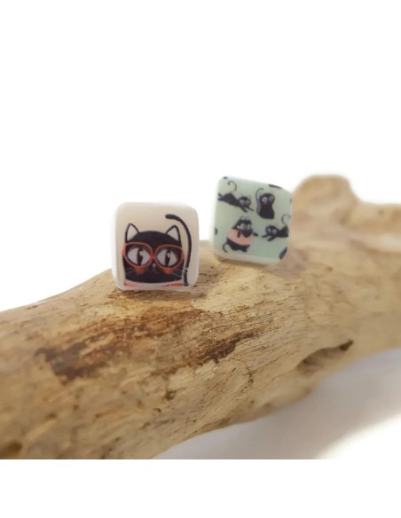 Mini Pendientes Gato