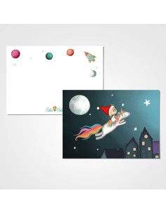 Tarjeta Unicornio De Navidad
