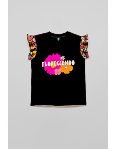 Camiseta Volantes Floreciendo