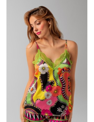 Blusa Lencera Con Volante