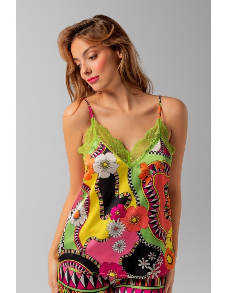 Blusa Lencera Con Volante