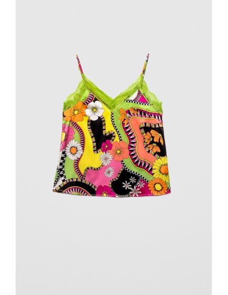 Blusa Lencera Con Volante